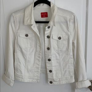 ELLE white denim jacket (XS) NWT!